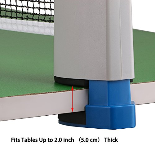 image for Hipiwe Retractable Table Tennis Net Replacement, Ping Pong Net and Pos