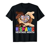 Hispanic Heritage Month Hands Heart Latino Countries Flags T-Shirt