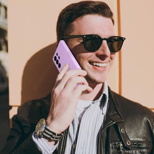 Image of LIRAMARK Liquid Silicone Soft Back Cover Case for Samsung Galaxy S25 Ultra 5G (Lavender)