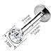 BanaVega 2PCS Surgical Steel Labret 16 gauge 5/16 8mm 3mm Clear Crystal Snake Bite Earrings Monroe Piercing Jewelry 0845