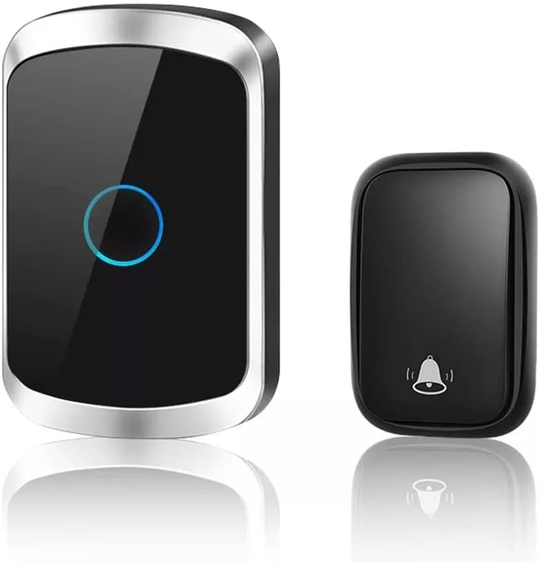 Self-Powered Wireless Doorbell with No Battery Home Door Bell 0-60 Chime 1 2 Button 1 2 Receiver