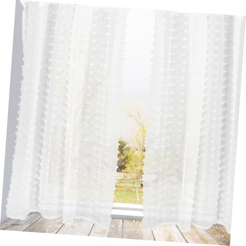 Cortina rústica transparente Cabilock con efecto visual suave para ventanas luminosas 6