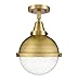 Innovations 447-1C-BB-HFS-84-BB One Light Flush Mount from Franklin Restoration Collection