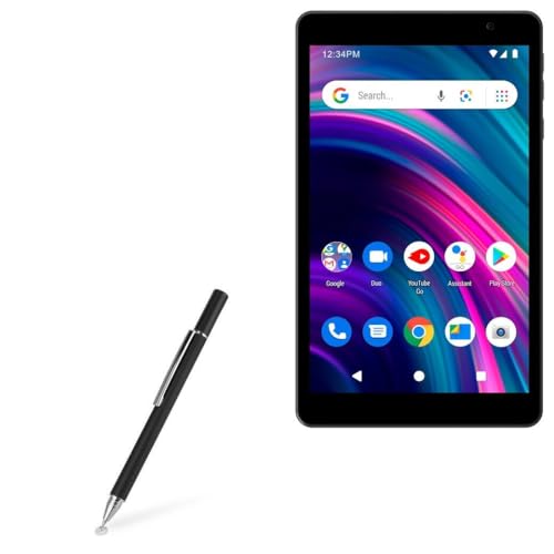 BoxWave Stylus Pen Compatible with BLU M8L (2022) - FineTouch Capacitive Stylus, Super Precise Stylus Pen - Jet Black