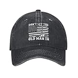 FLALORI Old Man Hat Don't Let Old Man in Hat Men Baseball Caps Funny Caps Black