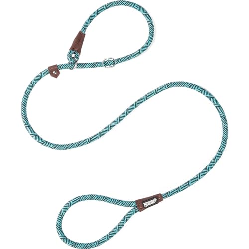 Image of Forever Friends Extremely Durable Dog Rope Leash, Mountain Climbing Rope Lead, Strong, Sturdy Comfortable Leash Supports The Strongest Pulling Large Medium Dogs 6 feet, Blue