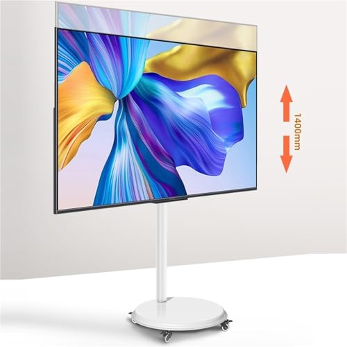 Support TV mobile à roulettes orientable pour écran plat 24 à 43 pouces