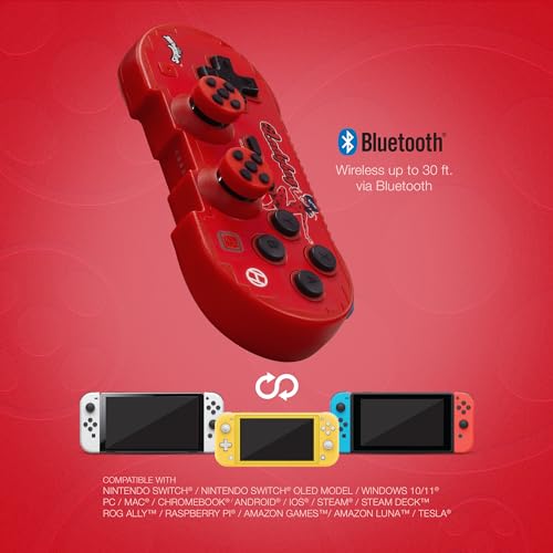 Image of Hyperkin Pixel Art Bluetooth Controller - Official Miraculous Ladybug Limited Edition, Wireless Gamepad for Nintendo Switch, PC, Mac, Android, iOS, Steam Deck, Amazon Luna, Tesla