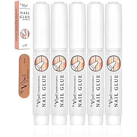 By Vixi Extra Strong Nail Glue with Prep File Cover