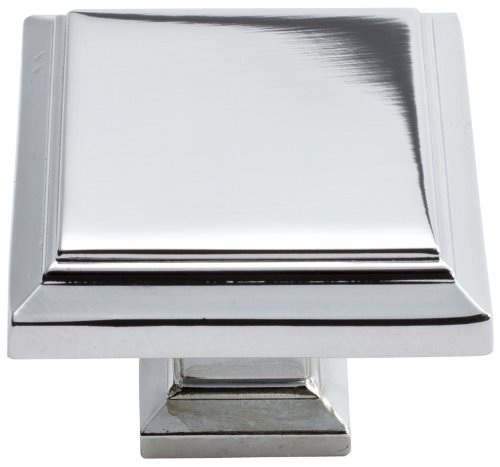 Atlas Homewares 289-CH Sutton Place Collection 1.25-Inch Square Knob, Polished Chrome