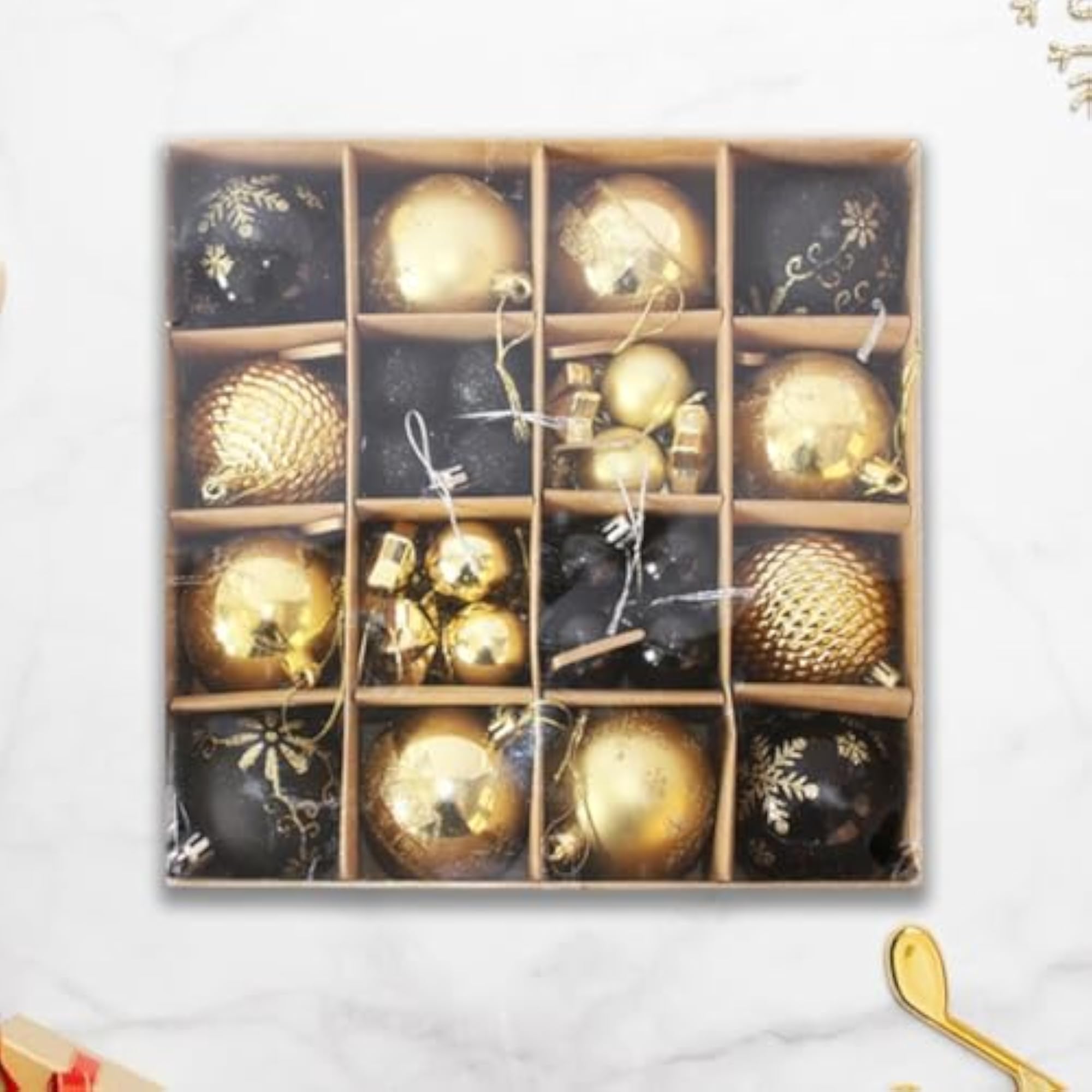 44Pcs Christmas Ornaments for DIY Xmas Tree