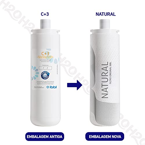 Kit 3 Refil Filtro IBBL Natural C+3 para Purificador de Água Immaginare, FR600 e outros