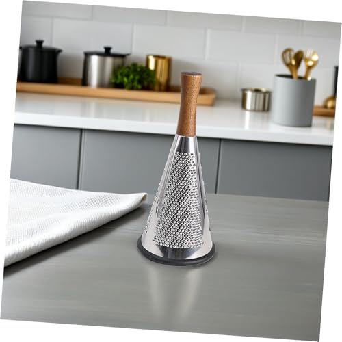Rallador de queso en acero inoxidable con mango de madera miniatura 6