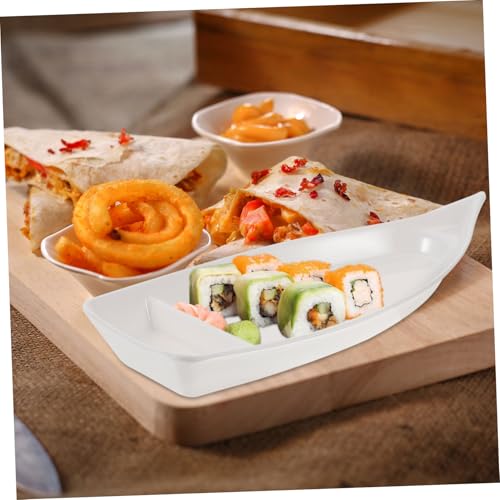Bandeja en forma de bote para sushi de melamina miniatura 4