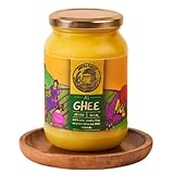 Amyra Farms Organic A2 Ghee - 1 Pound | Grass-Fed Gir Cow Ghee, Handcrafted Bilona, Pure & Nutrient-Rich | Traditional, Natural, Healthy Desi Ghee | Keto, Lactose and Casein Free | Clarified Butter (16 Ounces)