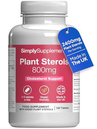 Plant Sterols 2400mg per Serving | Advanced Formula | Contributes to The Maintenance of Normal Cholesterol Levels | with Beta-Sitosterol | 120 Vegan Tablets | Manufactured in The UK