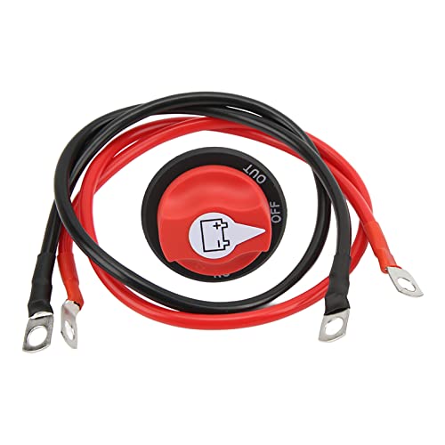 ZASCHMOY Interruptor Selector de Aislador de Batería para Automóviles con Agua con Cubierta Extraíble - Ideal para Vehículos, Motocicletas, Botes - ABS Duraderos y Material de Metal