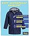 iXtreme Boys Rain Jacket - Lightweight Waterproof Hooded Rain Coat for Boys - Windbreaker Jacket for Outdoor Play & Travel, Size 18, Navy