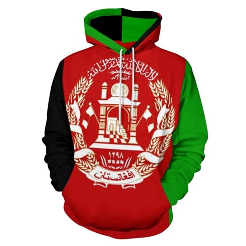 Sweat a capuche homme drapeau afghan avec impression numérique 3D