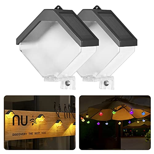 REDGO Lumière solaire suspendue extérieure IP65 étanche jardin lumière 2 couleurs capteur de lumière décoration de jardin patio camping pelouse trottoir (noir2)