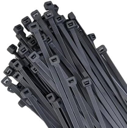 100 ADET Siyah Elektrik Kablosu Kablo Bağı Klips Plastik Kelepçe Cırt Cırt Kelepçe 37 Cm-3.6 Mm (100)