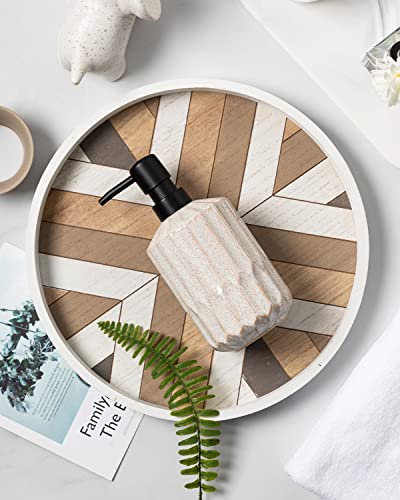 Fun Elements Soap Dispenser, 18 Oz Hand Soap Dispenser For Bathroom, Ceramic Liquid Soap Dispenser With Plastic Pump. Modern Kitchen Soap Dispenser Suitable For Kitchen Decor(Matte Black) #TOP4