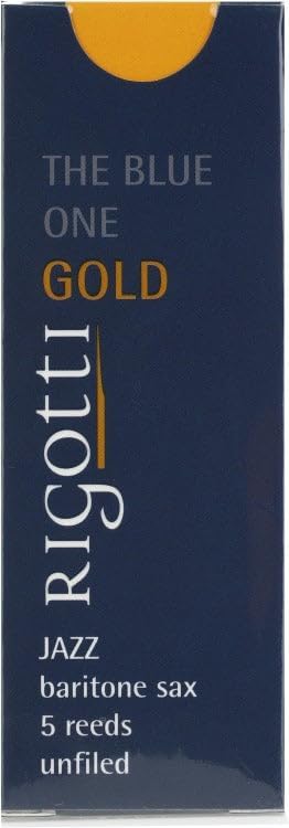 Rigotti RG5.JSB Gold Jazz Baritone Saxophone Reeds - 2 Medium (5-pack)