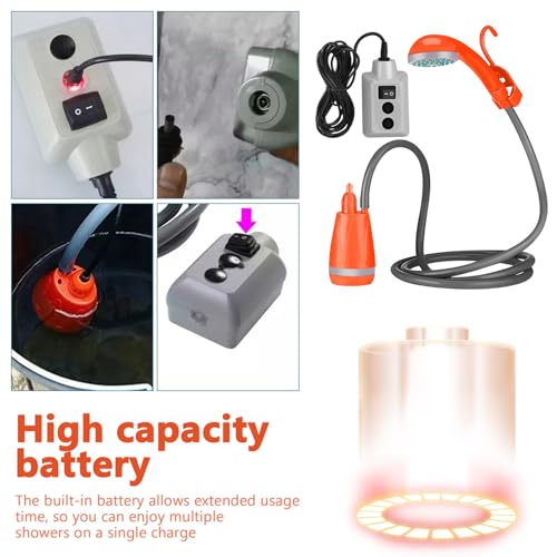 Pompe à eau portable pour douche de camping extérieure et rincer le matériel - 7