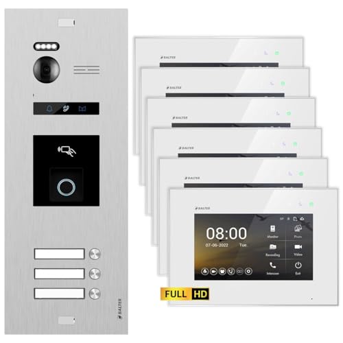 Balter Evo HD Video Door Intercom 3 Family House Set
