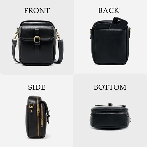 Image of Small Crossbody Bag for Women with Card Slots Vegan Leather Messenger Bag Men Wallet, Cross Body Anti-theft Shoulder Purse