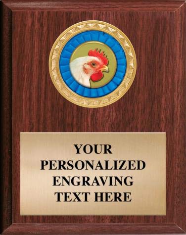 Chicken Plaques Make A Great Award & Trophy. You Can Add Your Own Free Engraving.
