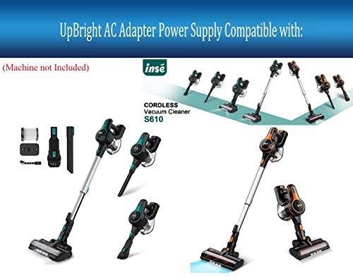 Upbright 36V Ac/Dc Adapter Compatible With Inse S6 S6T S6P Pro S600 S610 S650 S660 S670 29.6V 2500Mah Li-Ion Battery Cordless Stick Vacuum Cleaner Chanzeho Czh024360050Uswh 36Vdc 0.5A Power Charger #TOP2