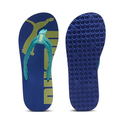 PUMA Unisex Kinder Epic Flip V2 Jr Flip-Flops, Sparkling Green Cobalt Glaze Lime Sheen, 35.5 EU