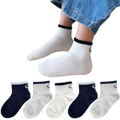 Chaussettes en coton doux pour enfant de qualité supérieure avec motif smiley