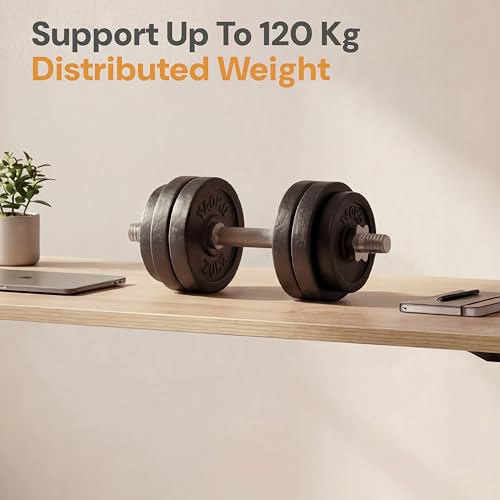 Image of Table Top for Office, Study & Standing Desk - 25mm Pre-Laminated Engineered Wood, Matte Scratch & Spill Resistant, Load up to 120 kg, Suitable Frames - 60x30 inch,Highland Pine