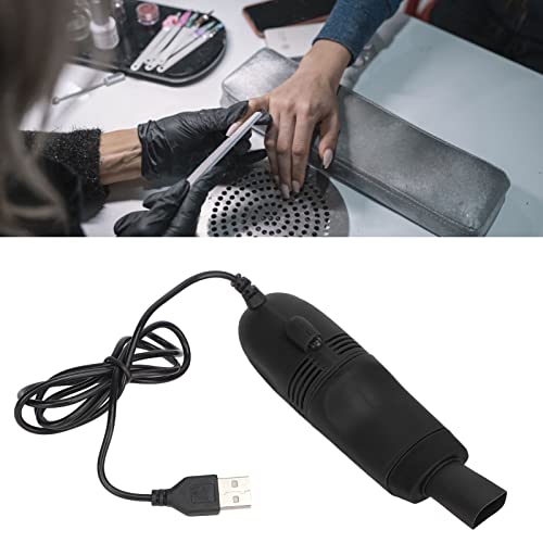 Dioche Mini-Tastatur-Reiniger, Hand Große Saug-Mini-USB-Staubsauger für Nagelkunst-Computer-Tastatur-Kamera-Ausrüstung (Schwarz)