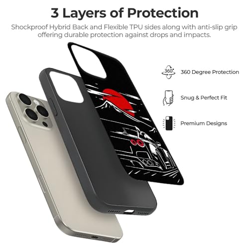 Image of Hybrid Back Case Cover | Compatible Compatible with Vivo T3 5G | Scratch-Resistant & Durable | Dark Red Sky Hybrid Case
