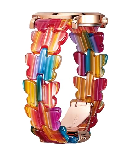 Bracelet montre en résine léger pour remplacer un bracelet lourd ou irritant avec boucle papillon