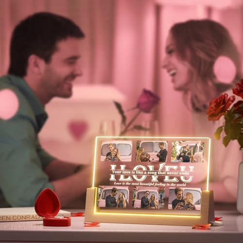 Bemaystar Personalized Valentines-Day-Gifts:Customized Love Night Light, Valentines Day Gifts for Him Boyfriends Her Girlfriends Husband Wife - Thumbnail 5