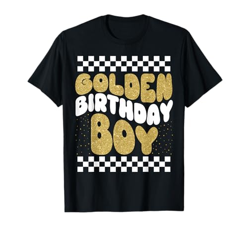 Golden Birthday Boys Bday Toddlers Birthday Party Decoration T-Shirt
