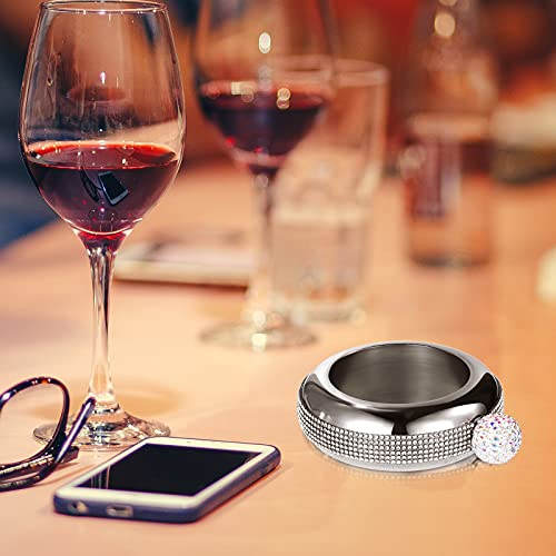 2 Pieces Bracelet Bangle Flask 304 Stainless Steel Flask With Diamond Handmade Crystal Flask Hidden Flask And 2 Pieces Funnel For Christmas Gifts Women Girls Dance Party Birthday Club Supplies #TOP5