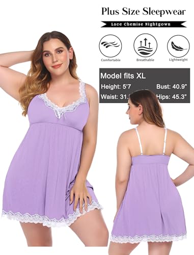 Image of Avidlove Women Sexy Sleepwear Lace Chemise Nightgown Full Slip Babydoll Sleepwear