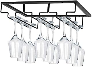 MOCOUM Wine Glasses Rack Under Cabinet Stemware Rack,Wine Glass Hanger Rack Wire Wine
