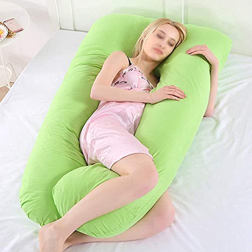 EIERFSKIOT Pregnancy Pillows for Sleeping Full Body Pillow Multifunctional Full Body Support Maternity Pillow for Sleeping Breastfeeding Baby with Removable Cotton Cover Plus Inner Cushion(Color:E)