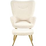 Confort optimal : Assise, dossier, accoudoirs… Le fauteuil de salon avec repose-pieds est rembourré de mousse de haute densité. Son revêtement en tissu bouclé vous donne un excellent sens du toucher.