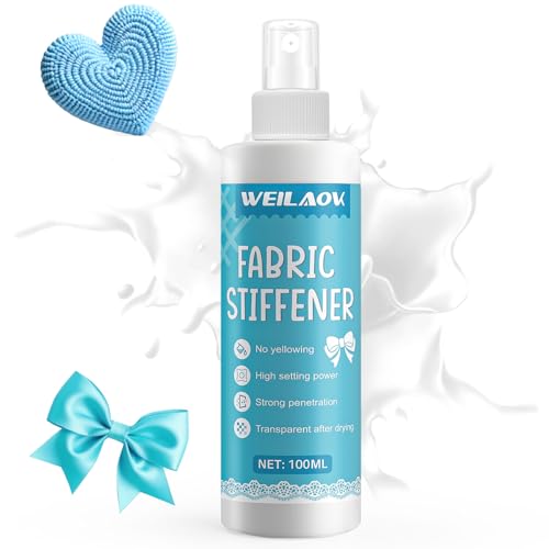 WEILAOK Endurecedor Textil, Endurecedora de Tejidos, Endurecedor Textiles Impermeable para Algodón, Lana, Mezclilla, Seda y Lino Spray, Fuerte fijación, transparente después del secado-100ml