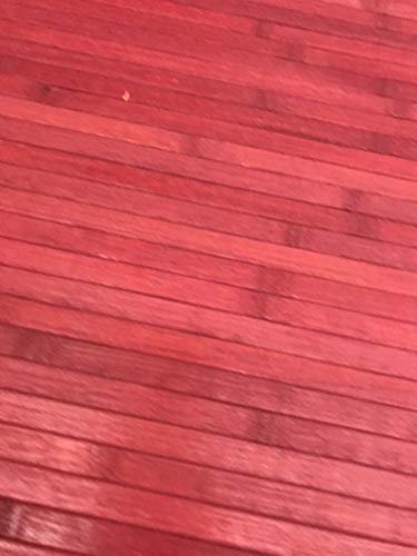 Tapis antidérapant en bambou, vendu au mètre, disponible dans plusieurs couleurs, idéal pour une cuisine, une salle de bain, une chambre, un spa rouge