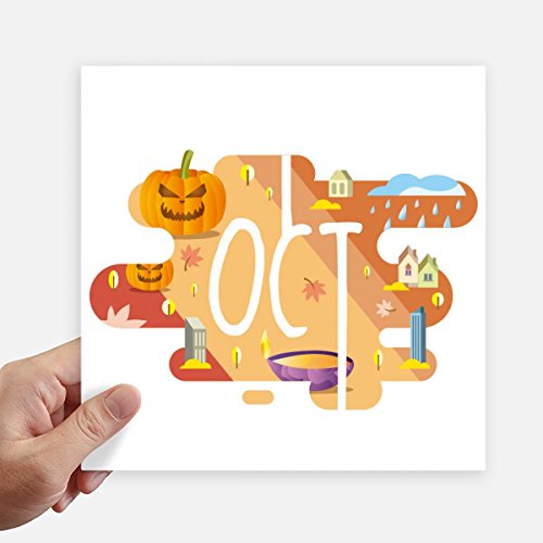 Pegatinas de pared de octubre 20x20 cm en vinilo cuadrado pack de 4 2