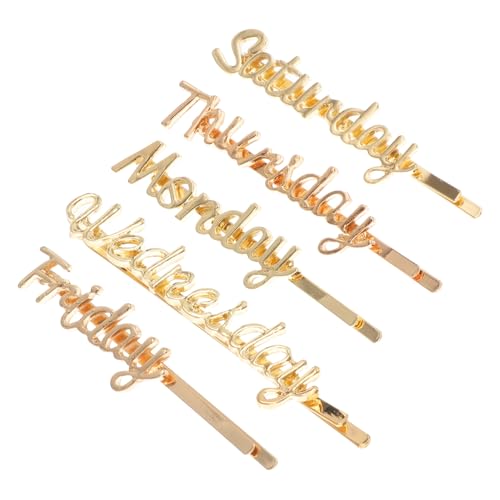 Barrettes à lettres pour cheveux accessoires élégants de semaine pour fille