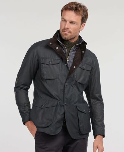 Barbour Ogston Wax-Jacket Wachsjacke Herren dunkelblau - XL - 3
